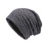 Autumn Winter Windproof Knitted Hat Keep Warm Lace Stripe Beanies for Women Double Layer Thick Heap Heap Cap Fashion Pullover Hat Beanie Cap