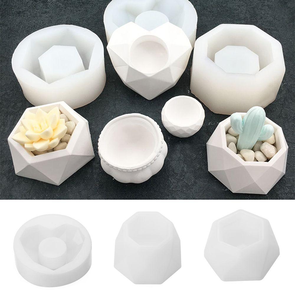 Casting Hexagon Cup Epoxy Resin Mold Silicone Mould Crystal Resin Tray Mold Succulent Flowerpot