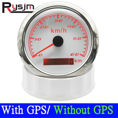 Водонепроницаемый 85 мм Универсальный GPS Спидометр Стрелочный ЖК-дисплей Одометр 120 км/ч 60 км/ч 30 км/ч для 12 В 24 В Автомобиля Мотоцикла Лодки