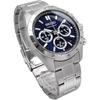 Мужские кварцевые часы Seiko с хронографом, синие, с измерением 1/5 секунды, водостойкие