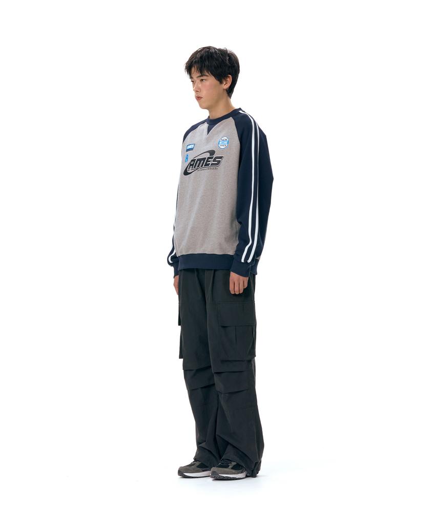 AMES-WORLDWIDE Sleeve Stitch Sweatshirt Gray (Am2Esum441A)