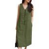 ZANZEA Женское повседневное летнее платье без рукавов с v-образным вырезом