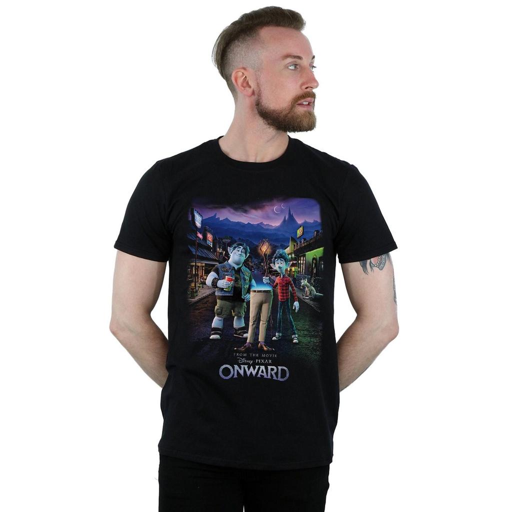Disney Mens Onward Character Poster T-Shirt