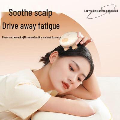 HEZHENG Электрический массажер для кожи головы в виде кошачьей лапы