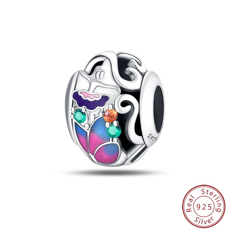 100% Медь Бабочка Фея Мечта Океан Ракушка Жемчужина Русалка Морская Черепаха Подсолнух Шармы Бусины Подходят для Браслетов Qikaola