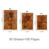 Kraft Paper PU Leather Kraft Notebook A7/A6/A5 Spiral Notebook  Journal Diary