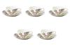 Set of 5 NB Leaf Coffee Cups and Saucers X 9 X Fuse Ware Cups and Saucers by Setomonohonpo [11.5 5.5 Cm, 200cc]