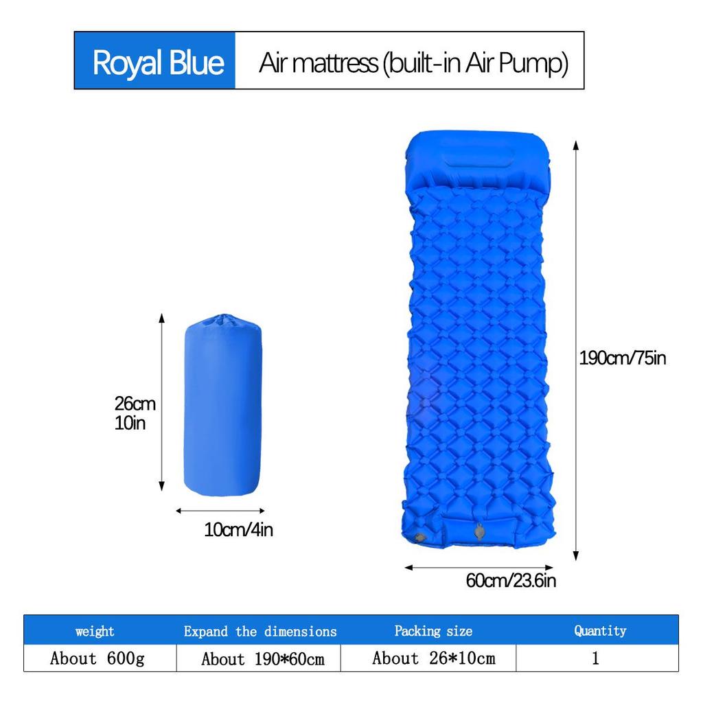 LT-04 Ultra-Light Inflatable Diamond TPU Camping Pad - Portable, Moisture-Proof Tent Sleeping Mat