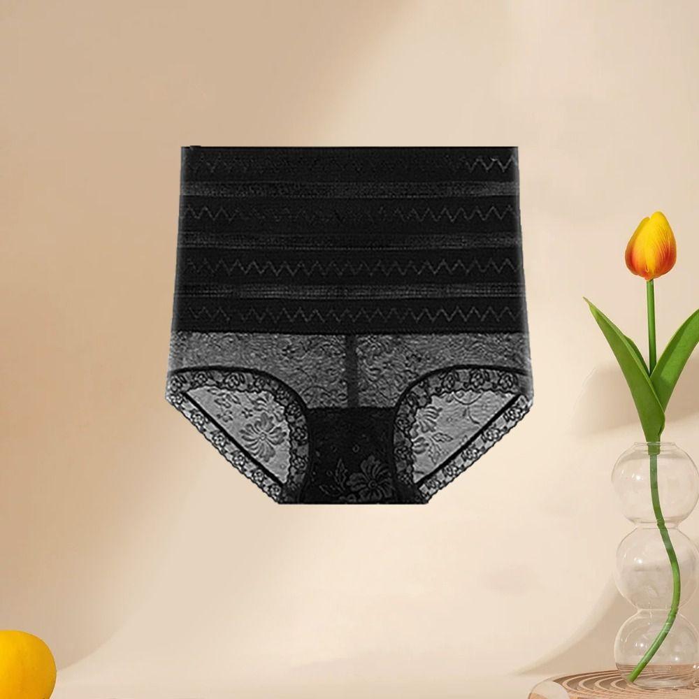Волнистая полоска Послеродовой формирователь тела Кружевной цветочный Контроль живота Трусики с эффектом подтяжки ягодиц Женщины
