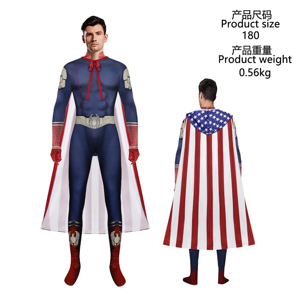 5 Black Robe Picket Motherland Cosplay Costume Superhero Stage Performance Costume Cloak