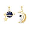 Cartoon Astronaut Spaceman Earrings Planet Star Moon Women Girls Jewelry