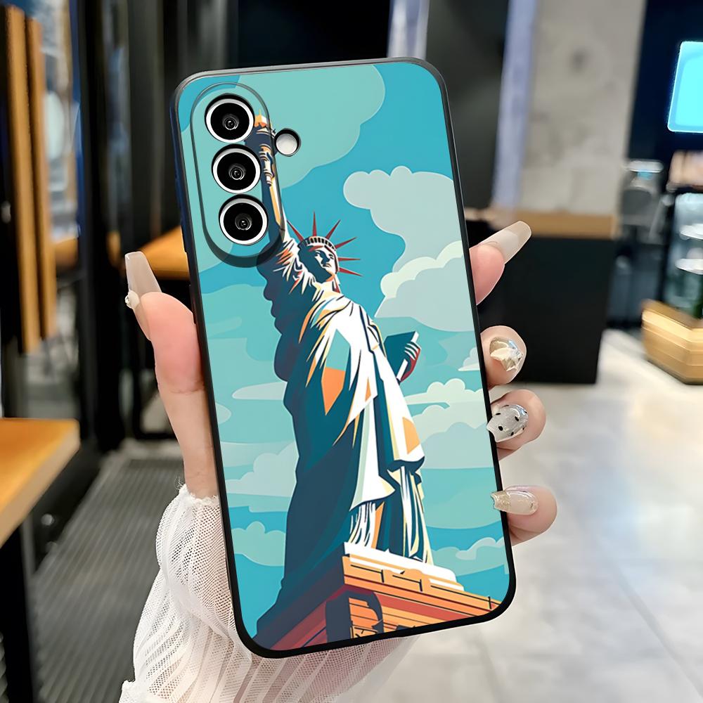 Statue Of Liberty Phone Case For Samsung A25 A13 A33 5G A54 A36 A35 A56 A52 A14 Shockproof Soft Cover