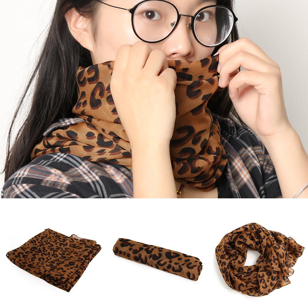 Long Fashion Ladies Wrap Leopard Scarf Shawl Chiffon