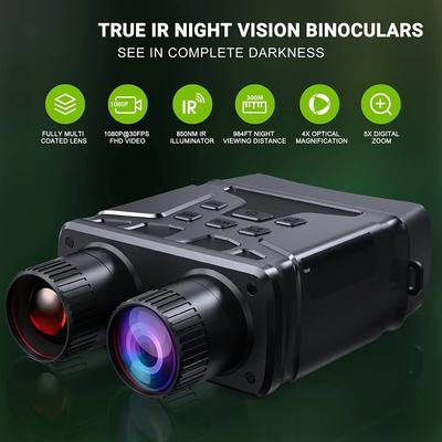 R12 FHD1080P 5-кратный цифровой зум Инфракрасный бинокулярный телескоп ночного видения для охоты, кемпинга, профессиональное устройство ночного видения 800 м
