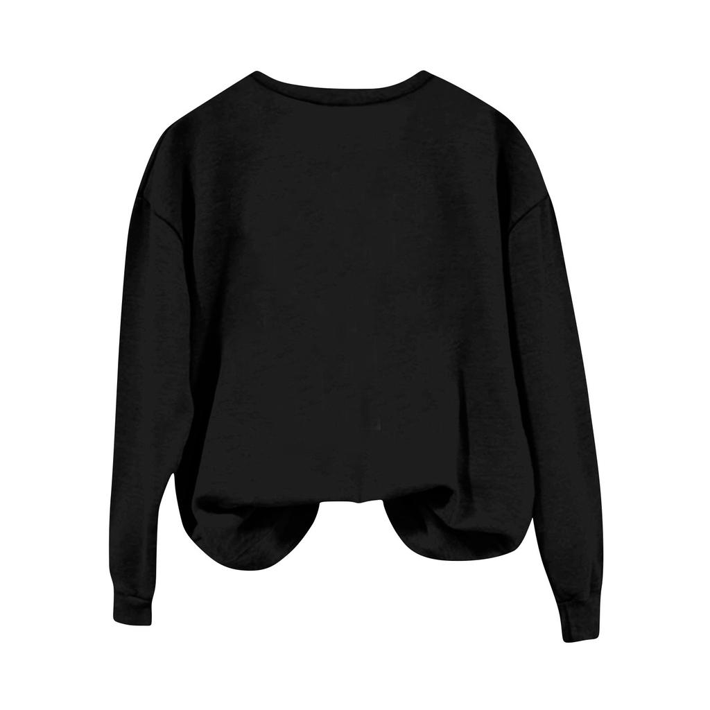 Women's Casual Fashion Printed Long Sleeve O-Neck Pullover Top Blouse