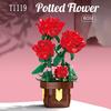 Assembling Rose Building Blocks, Children'S Toys, Gifts, Desktop Eternal Flowers Diy Building Block Toys