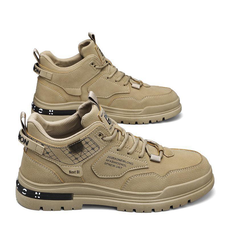 Мужские осенне-зимние ботинки Martin: Модные рабочие и повседневные высокие корейские кроссовки