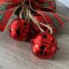 Christmas Bowknot with Bells for Christmas Tree Hanging Ornament Christmas Decoration Pendant Baubles Wedding Party Gift