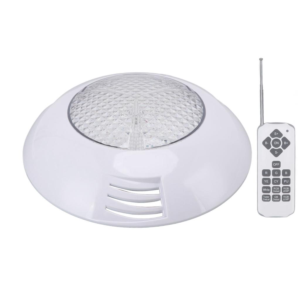 Светодиодные светильники для бассейна AC12V RGB с дистанционным управлением IP68 Водонепроницаемый Высокая пропускаемость Прочный ABS PC Аквариум
