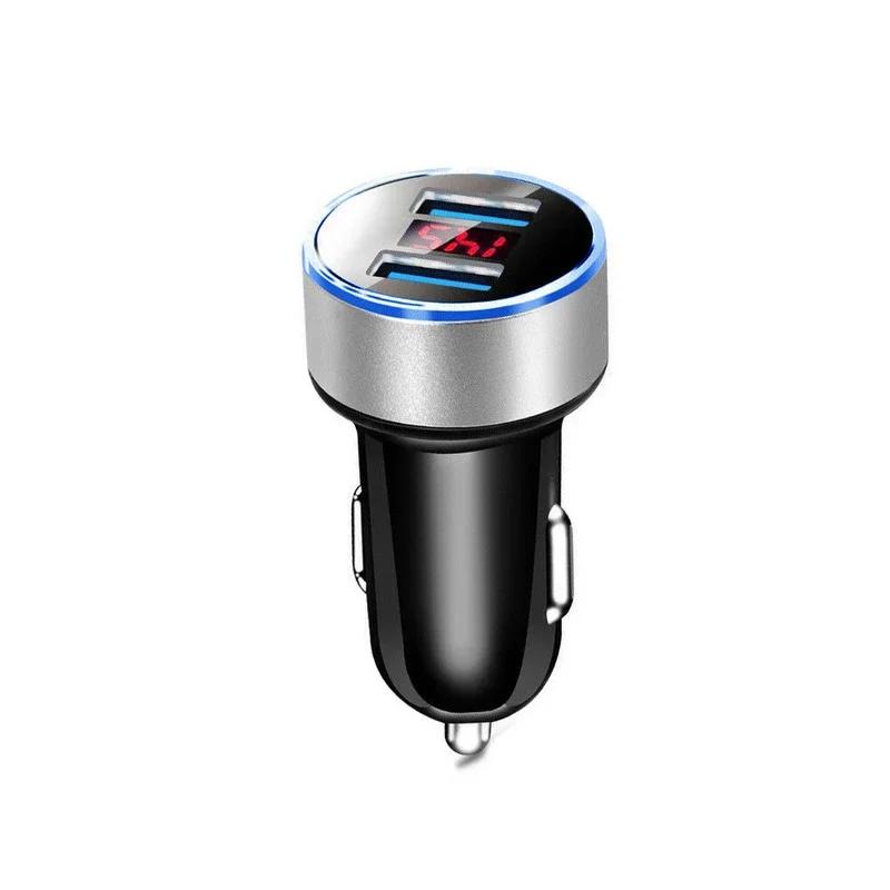 5 В 3,1 А автомобильное зарядное устройство Dual USB QC адаптер прикуривателя светодиодный вольтметр для всех типов мобильных телефонов быстрая зарядка