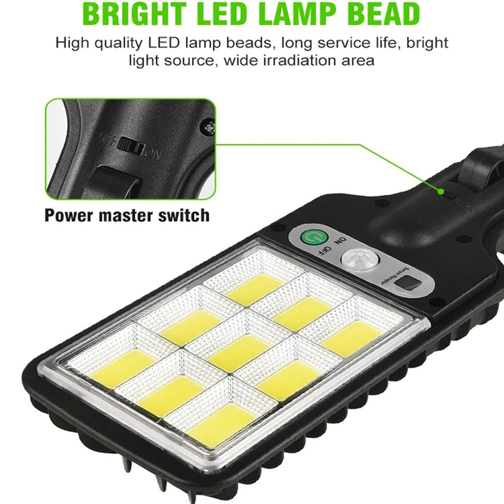 Солнечный уличный светодиодный настенный светильник для двора, 3 режима освещения, дистанционное управление, индукция человеческого тела, садовая терраса, гаражные ворота, уличный фонарь