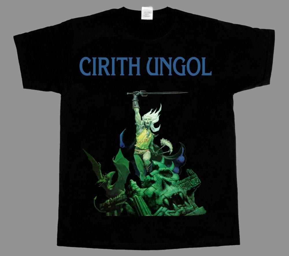 Cirith ungol frost and fire new black shortlong sleeve tshirt
