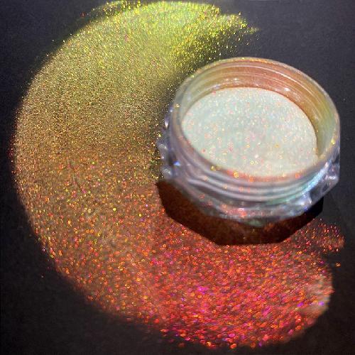 Многоцветные хамелеоновые тени для век, пудра, блестки для ногтей, Aurora Neon Rainbow Pigment, хромированная пудра, переливающиеся тени для век, декор для ногтей