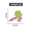 Cool Funny Frog Enamel Pins Custom Brooches Lapel Badges Cartoon Animal Jewelry Gift for Kids Friends