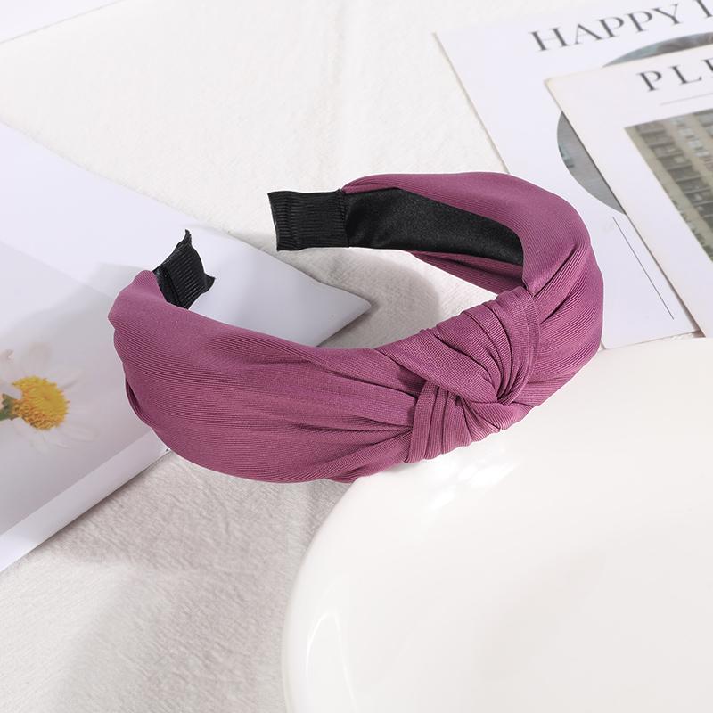 New Headbands for Women Girls Knotted Hair Band Solid Color Hairband Simple Hair Hoop Retro Makeup Headwear Hair Accessories