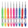 9 шт. крючков для вязания из высококачественного алюминия, легкие, прочные, глянцевые, эргономичные, разные цвета