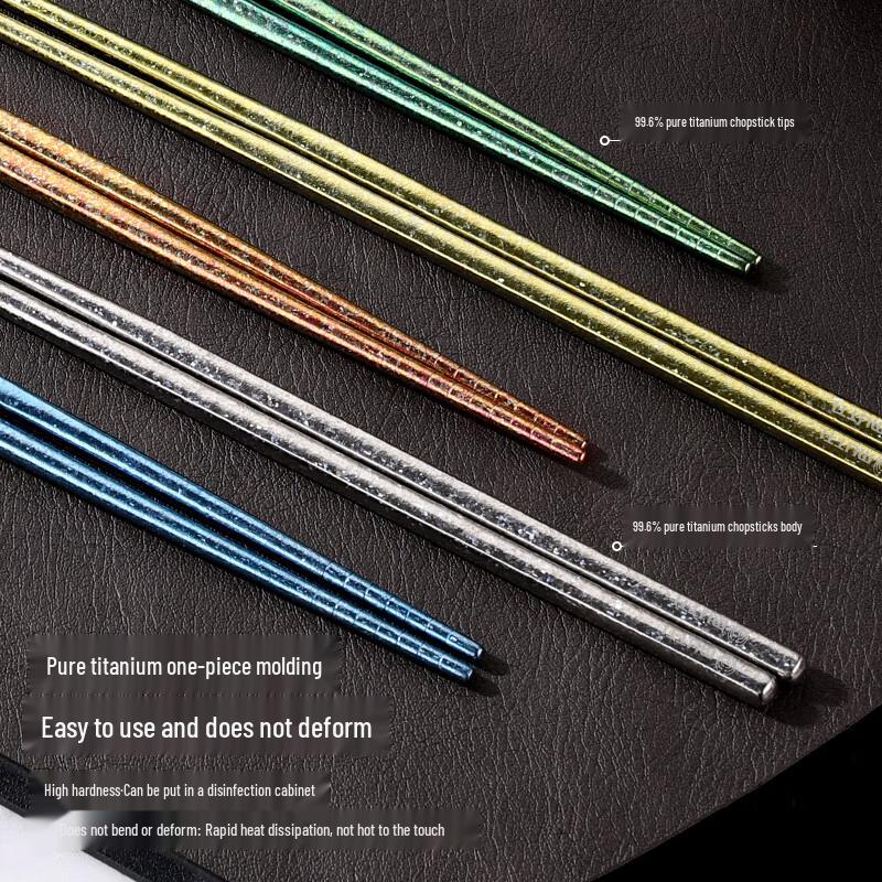 TILIVING Pure Titanium Chopsticks Gift Set