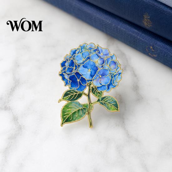 Bright Color Enamel Pin Brooch Pin, Flower Design with Smooth Edges, Lightweight Zinc Alloy Badge for Jackets Scarves Bags Gift