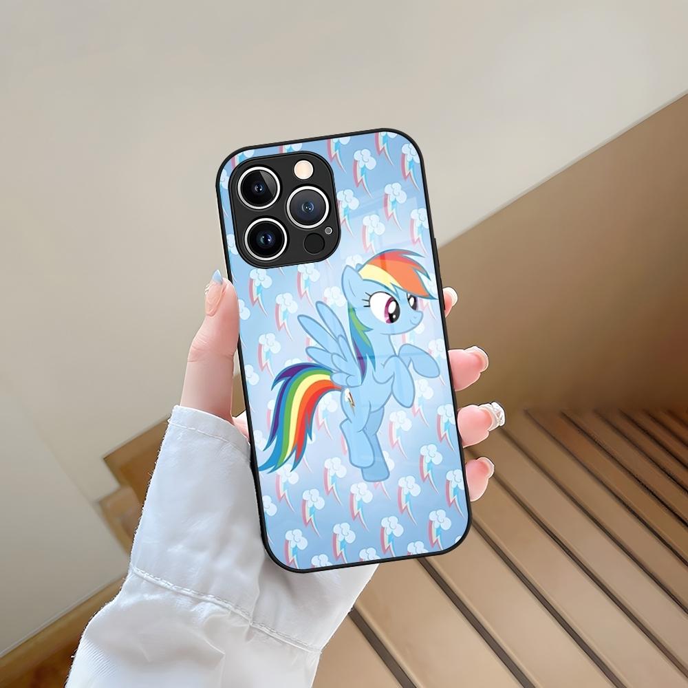 Rainbow Dash Phone Case Tempered Glass For iPhone 13 15 14 12 11 Pro Max Plus Mini X XR XS 8 7 6s SE2020 Coque