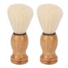 Mini Shaving Brush Synthetic Wooden Handle Soft Men Shaving Brush for Travel Home Use