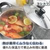 Yoshikawa Cook Look Базовая кастрюля с двумя ручками 22 см Для индукционных и газовых плит Стеклянная крышка Нержавеющая сталь Цубаме Сандзё Сделано в Японии SJ3774 4,3 л