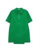 Vegan Tiger Cotton Shirt Mini Dress (Green)