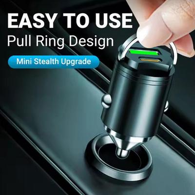 100 Вт QC3.0 PD Мини Автомобильное Зарядное Устройство 12-24 В Прикуриватель Быстрая Зарядка Автомобильный USB Type C Зарядник для Xiaomi Samsung Huawei iPhone Питание
