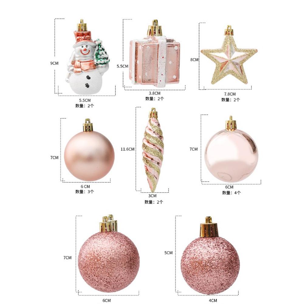 Christmas Tree 29 Piece Ornament Set for Festive Decoration in Homes or Holiday Party Settings with Plastic Material