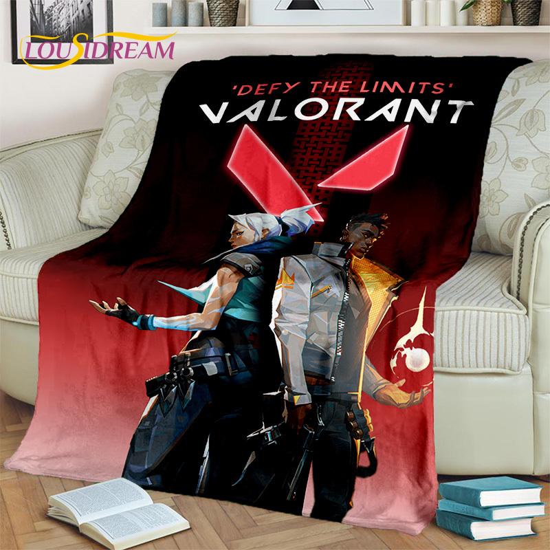 Мультяшное Игровое 3D Покрывало VALORANT для Геймера, Мягкое Пледовое Покрывало для Дома, Спальни, Кровати, Дивана, Пикника, Путешествий, Офиса, Покрывало для Отдыха, Детское