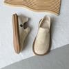 Туфли на низком каблуке с круглым носком Женская обувь С мелким вырезом Повседневные кроссовки Модные лоферы с мехом Новое платье Бабушка Лето