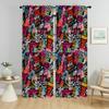 Граффити Искусство затемнения Шторы 2 шт. Оттенки Хэллоуин украшения Кухня Шторы для гостиной Шторы Раздел Элегантный