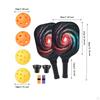 Pickleball Racket Ergonomic Grip Fiberglass Surface Racquet with 2 Rackets 4 Balls and