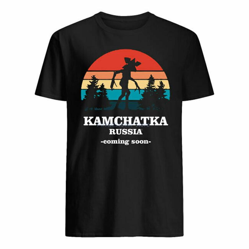 Demogorgon Kamchatka Russia Coming Soon Retro Shirt Halloween T-Shirt Unisex Funny Tops Tee Shi