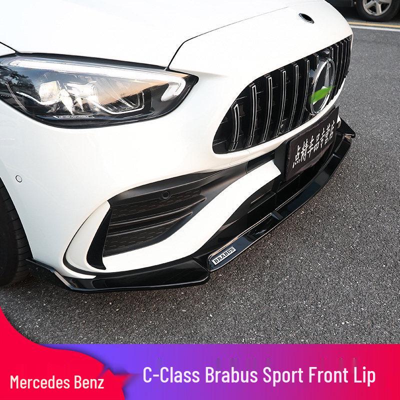 Комплект переднего бампера Mercedes-Benz C-Class: Совместимо с C200L, C260L, C350e, C250 AMG - Губа Brabus