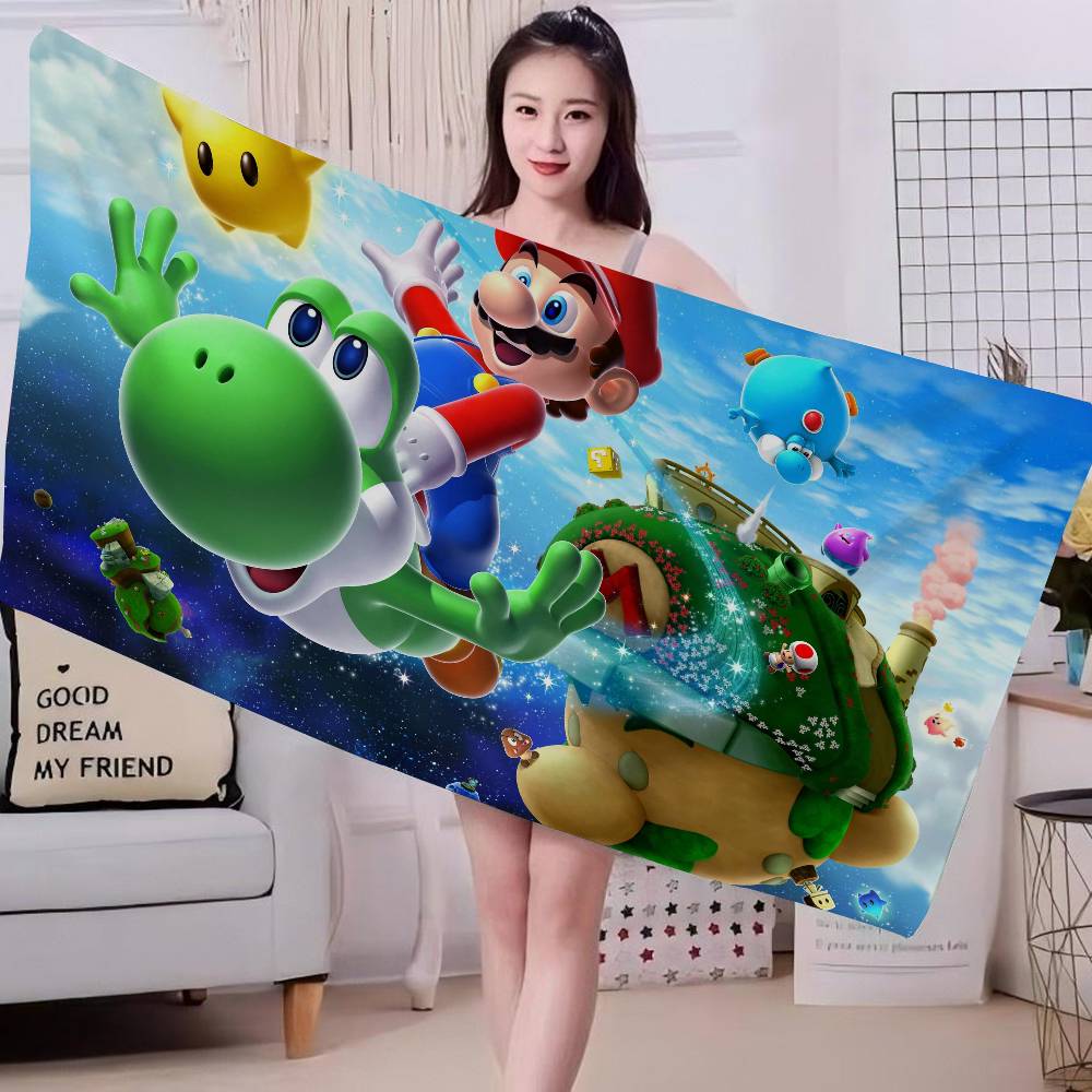 Super Game M-Marios Microfiber Beach Towel Absorbent Quick dry Soft Yoga Swimming Resort Mountain Climbing Towel