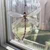 Creative Metal Wing Dragonfly Crystal Suncatcher Garden Wind Chimes Butterfly Home Decor Window Car Ornaments