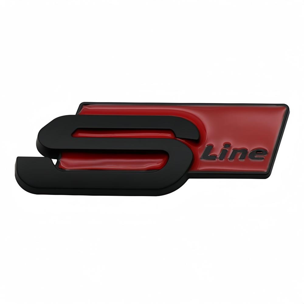 1pcs Metal Car logo Sticker Badge Decoration Decals For Audi Sline TT Q2 Q3 Q5 Q7 Q8 A3 A4 A5 A6 A7 R8 B5 B6 B7 B8 C5 RS4 RS5 V8