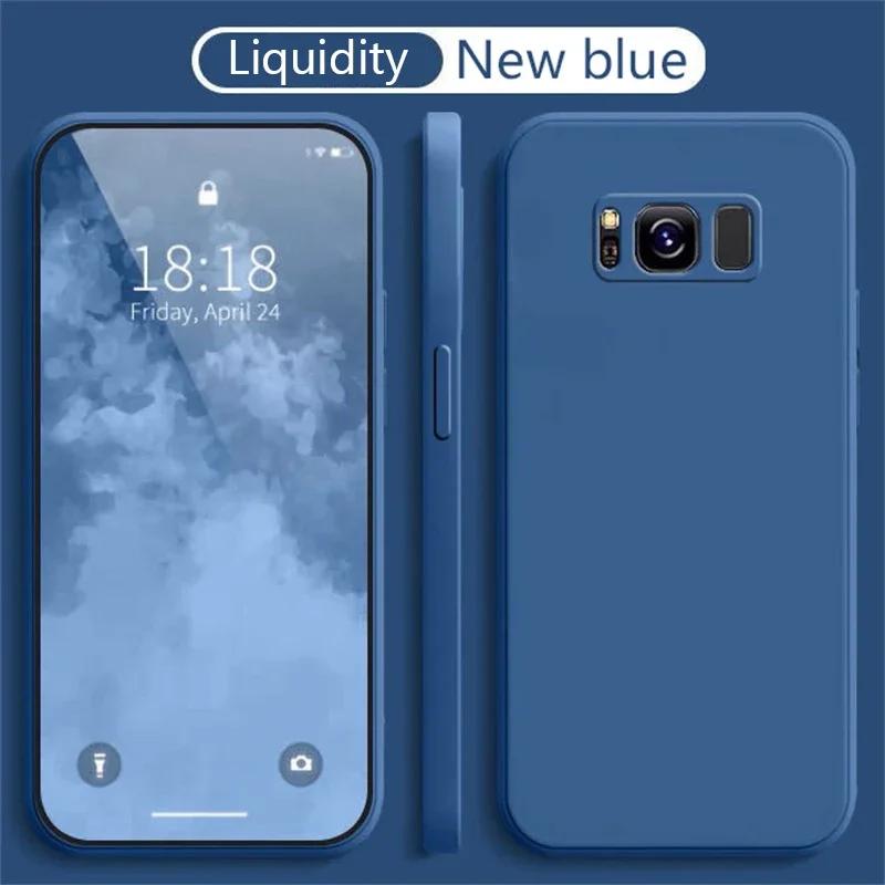 Роскошный чехол из жидкого силикона для Samsung Galaxy S8 S9 S10 Plus S24 S25 Plus Ultra S20 FE S21 S22 S23 Крышка Мягкий чехол для телефона