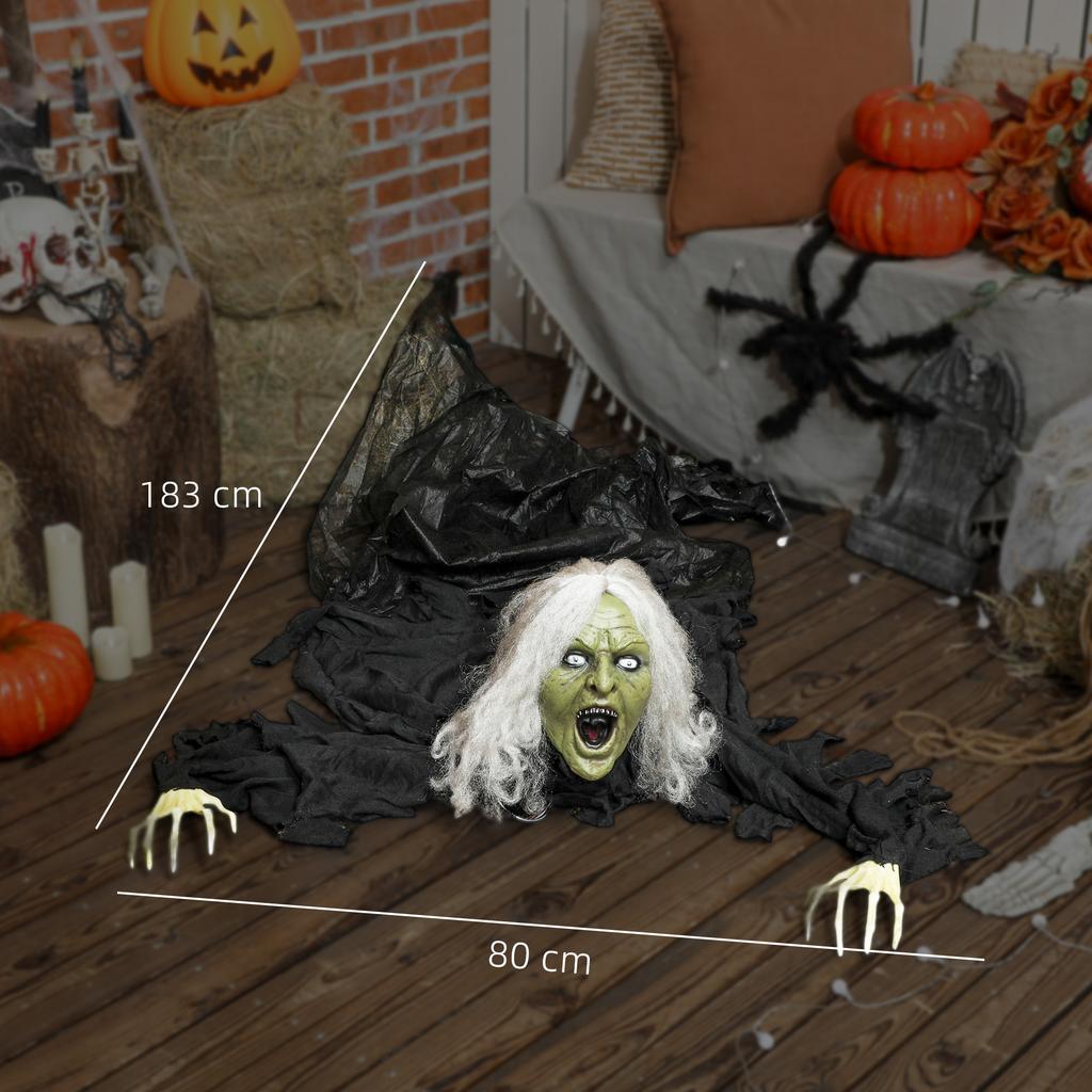 183cm Halloween Decoration, Halloween Zombie Old Man with LED Lights, Sound Function, for Party