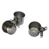 1 Pcs Feeder Cups Food Water Feeding Bird Double Cups With Clip Stainless Steel Parrot Cage Stand Bird Supplies